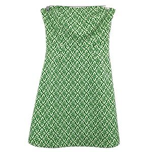 Badgley Mischka Belle Green Strapless Fit and Flare Cocktail Dress